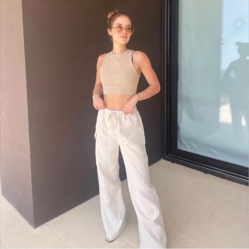Reformation Ethan Linen Pant - Oatmeal